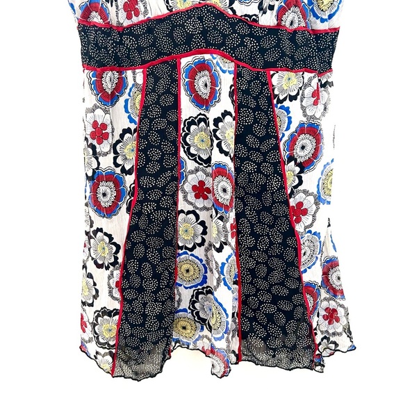 Bisou Bisou Mini Babydoll Dress Y2k Floral Sheer Garden Girl Festival Size Large - Picture 5 of 14